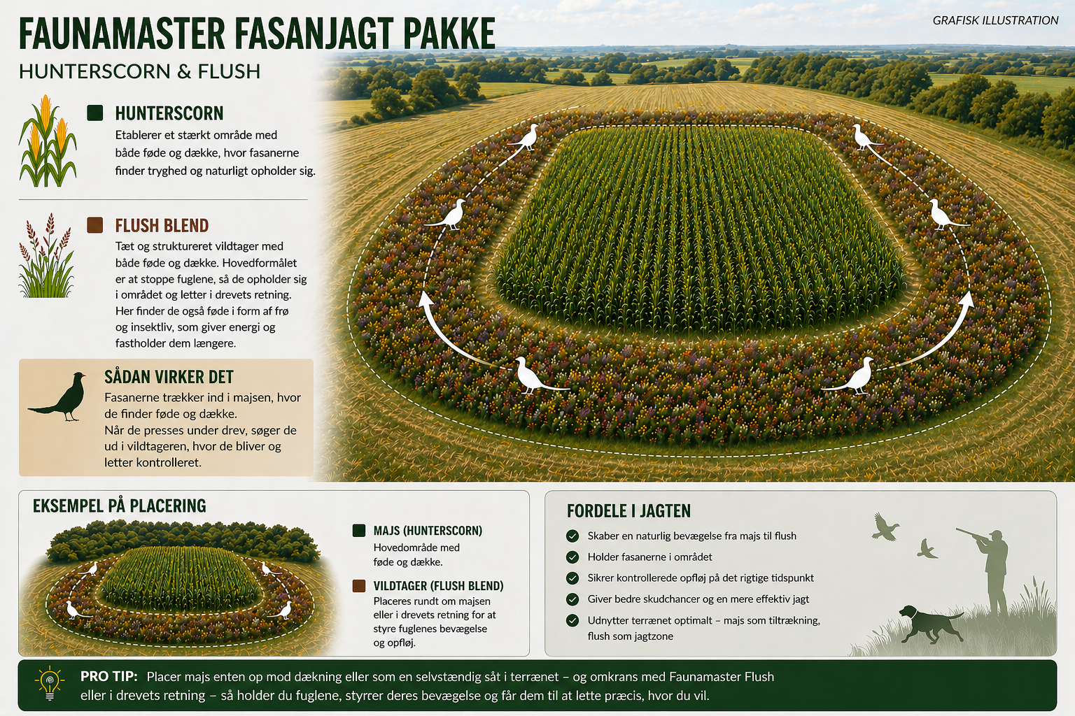 Faunamaster Fasanjagt Pakke – Hunterscorn & Flush